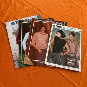 Knitting Patterns Patons and Others 4 Total